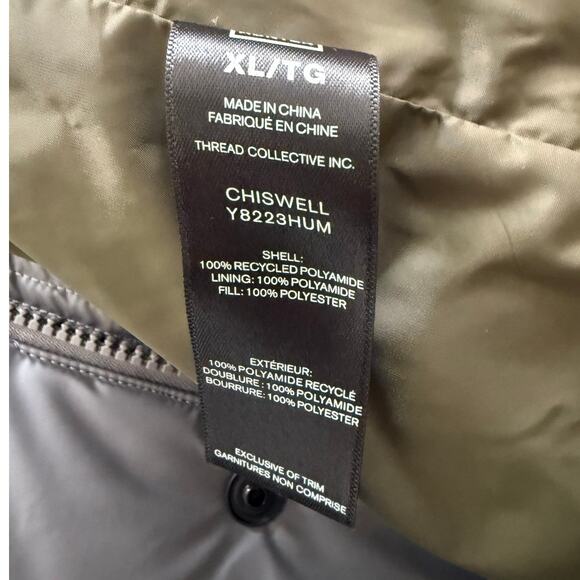 Hunter Chiswell Hooded Insulated Puffer Vest, Gray, XL, NEW! - Picture 7 of 8